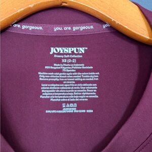 Joyspun Women's Dreamy Soft Burgundy Pajama Top - XS